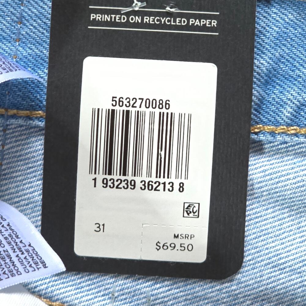 NWT, Levi's 501 Women's High Rise Shorts Blue, Size 31 - Picture 6 of 9